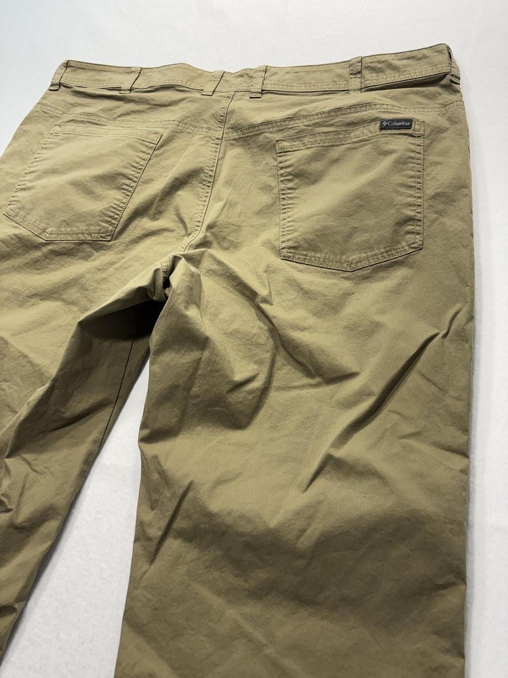 Columbia Khaki Pants Mens 40x34 Green Regular Fit Canvas Stretch Casual Outdoor