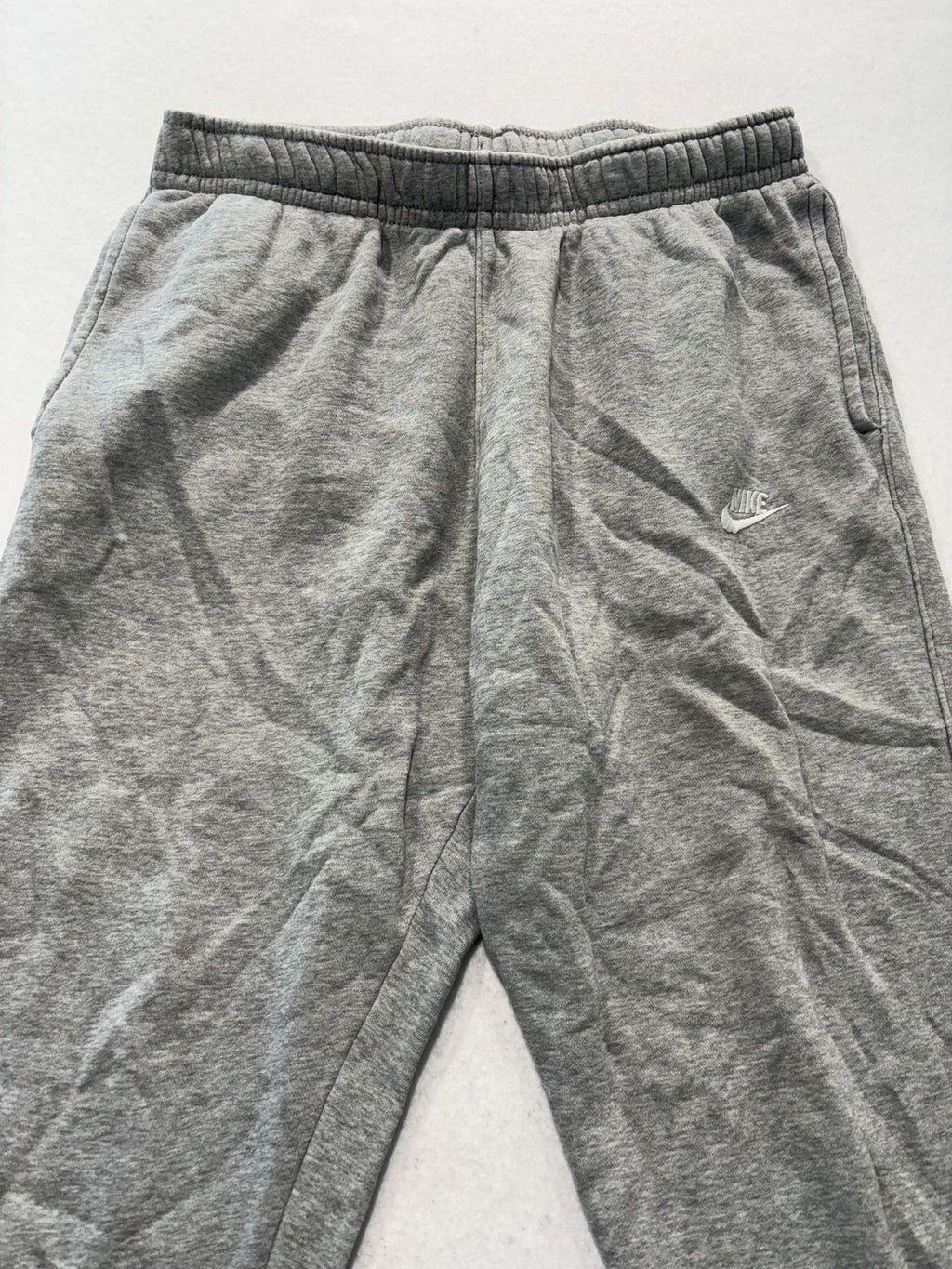 Nike Jogger Pants Mens Large Gray Fleece Elastic Waist Tapered Athletic Pockets
