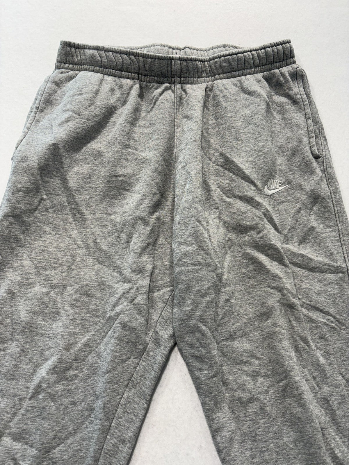 Nike Jogger Pants Mens Large Gray Fleece Elastic Waist Tapered Athletic Pockets