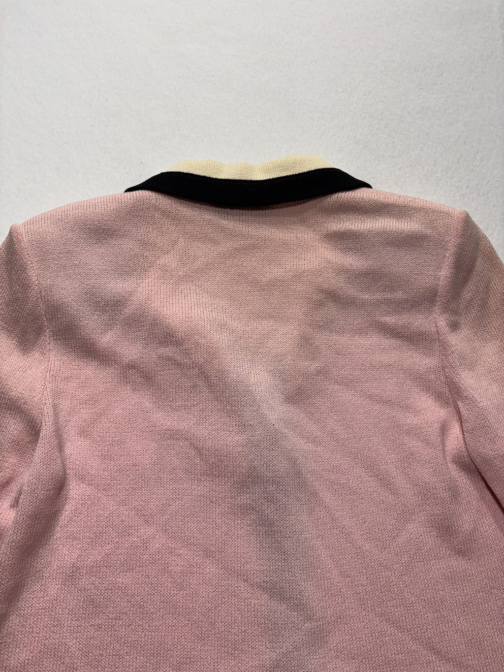 St. John Sweater Womens 6 Pink Collared Button Front Long Knit Cardigan