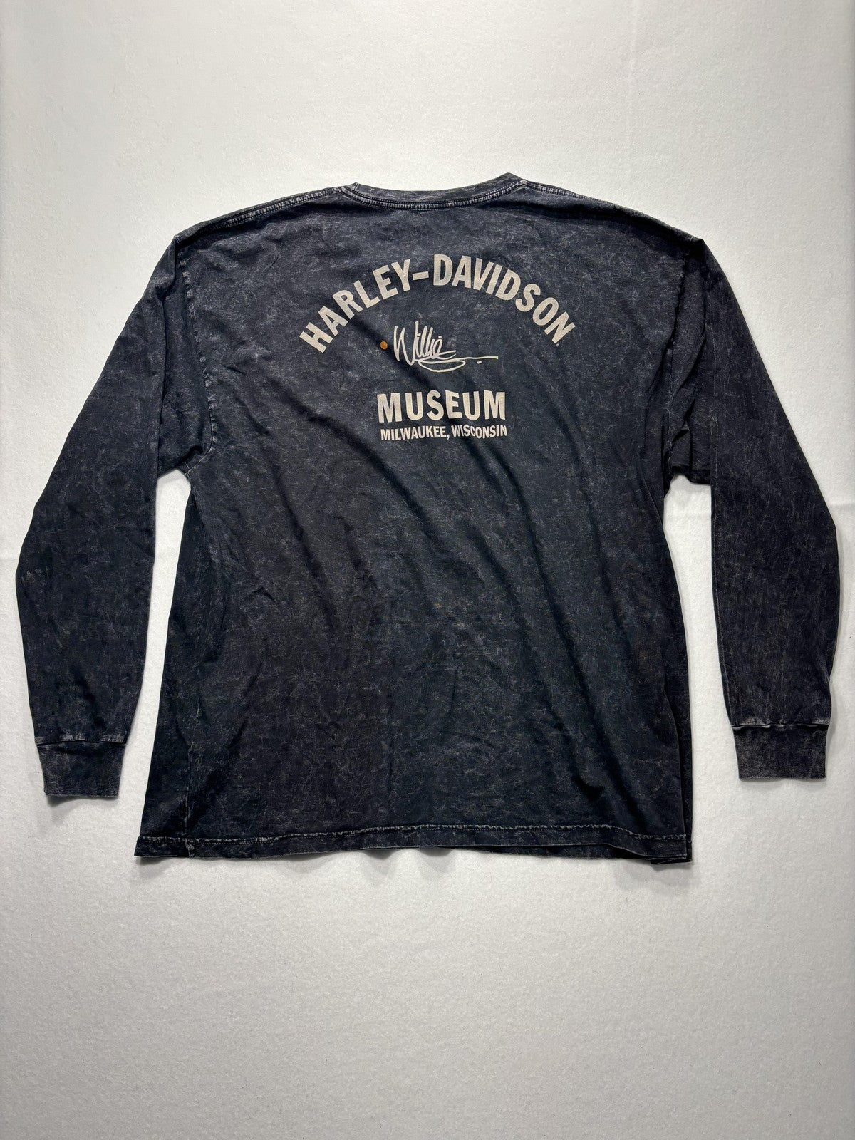 Harley-Davidson Shirt Mens 3XL Black Willie G Peace Graphic Long Sleeve Museum
