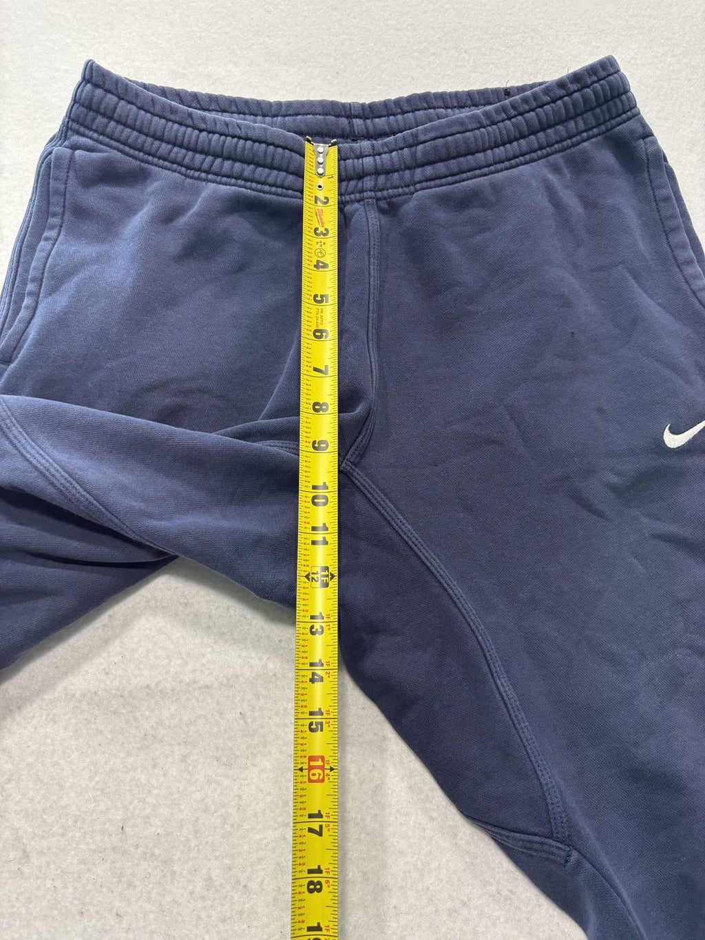 Nike Mens Large Blue Fleece Jogger Pants Elastic Waist Tapered Athletic RN56323