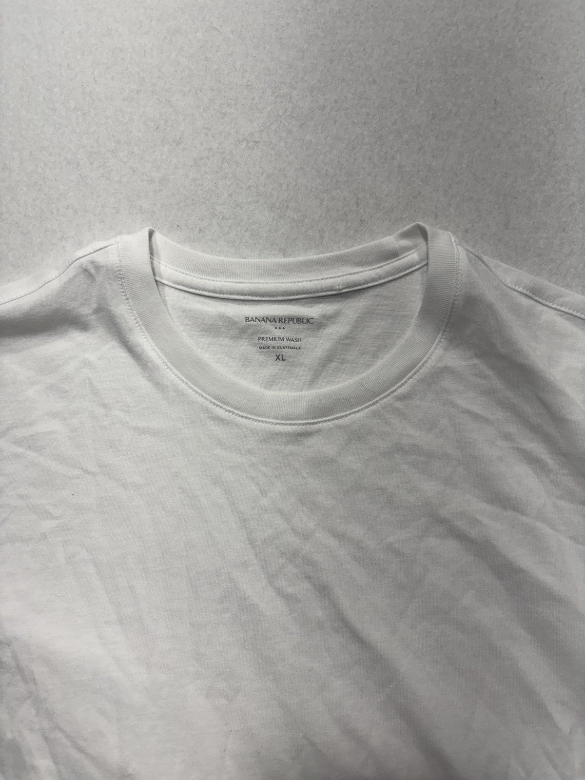 Banana Republic Shirt Mens XL White Premium Wash Crew Neck Short Sleeve Tee
