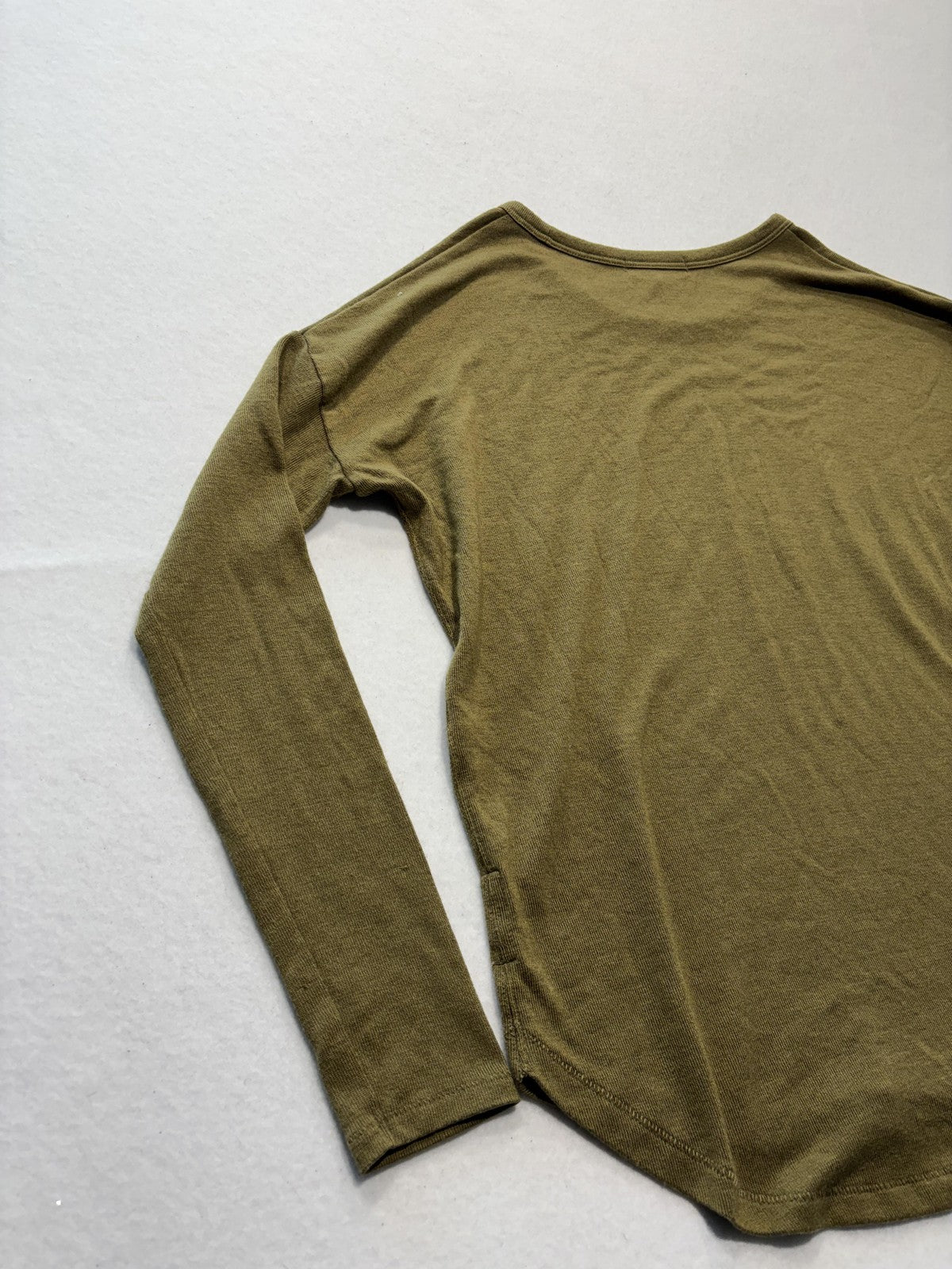 Rag & Bone Shirt Womens XS Green Crew Neck Long Sleeve Jersey Basic Tee
