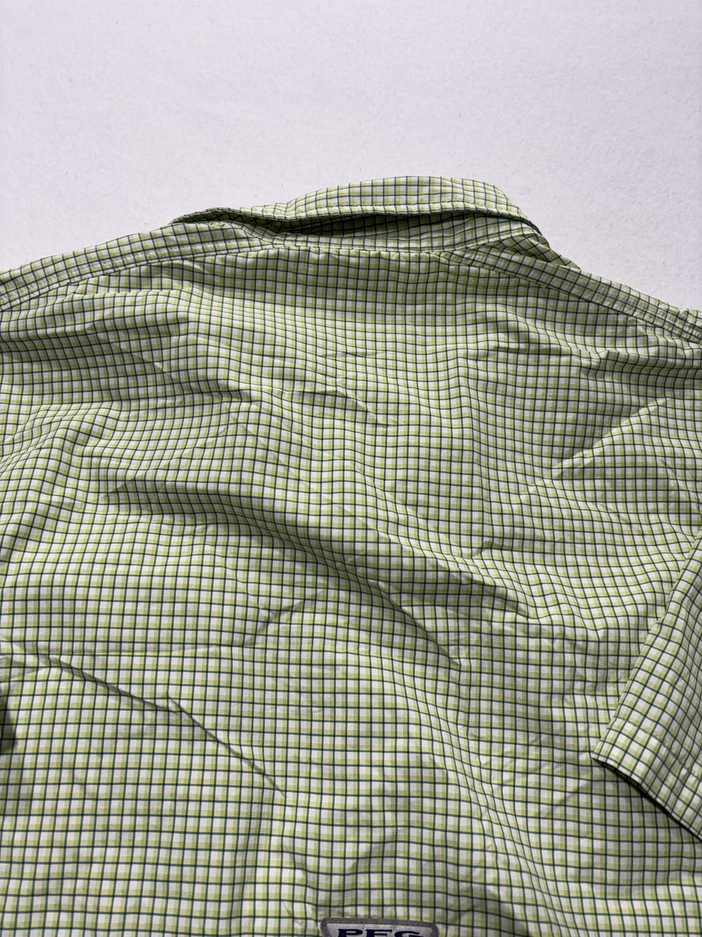 Columbia PFG Super Bahama Shirt Mens 2XL Green Short Sleeve Fishing Button Up