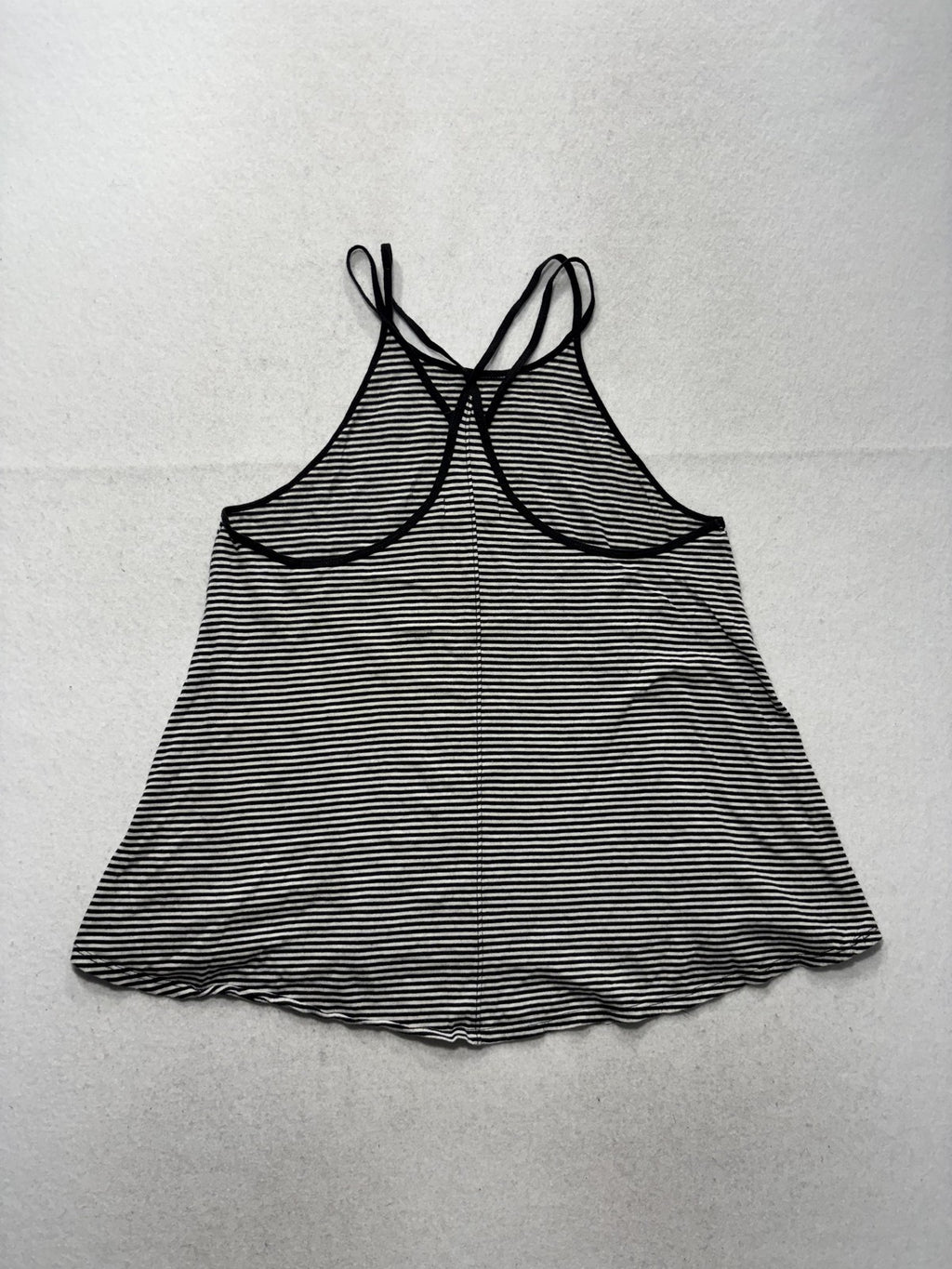 Hollister Tank Top Womens Medium Black White Stripe Halter Cami Strappy 374654