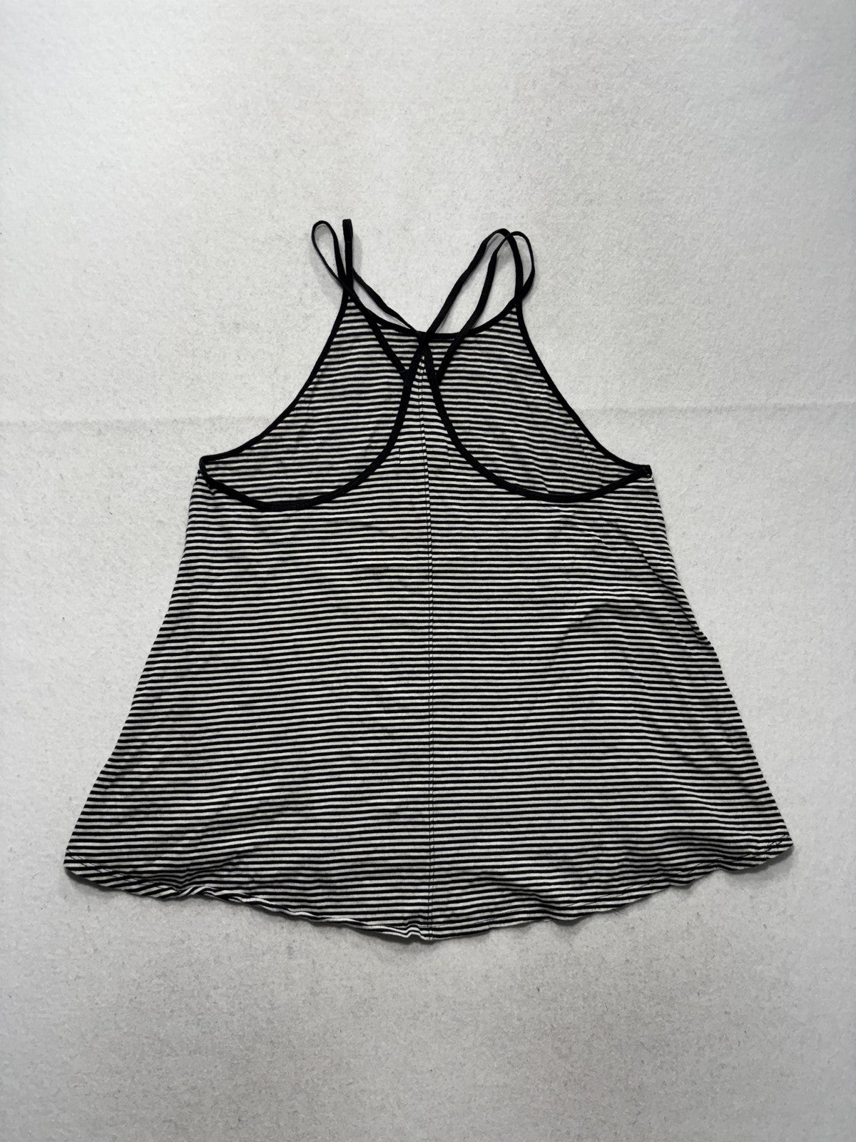 Hollister Tank Top Womens Medium Black White Stripe Halter Cami Strappy 374654