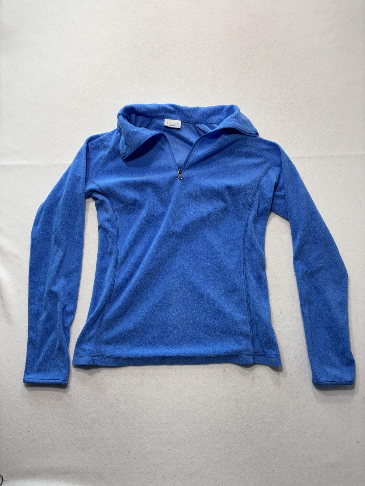 Columbia Jacket Womens M Blue Fleece 1/4 Zip Collared Lightweight Pullover Trail