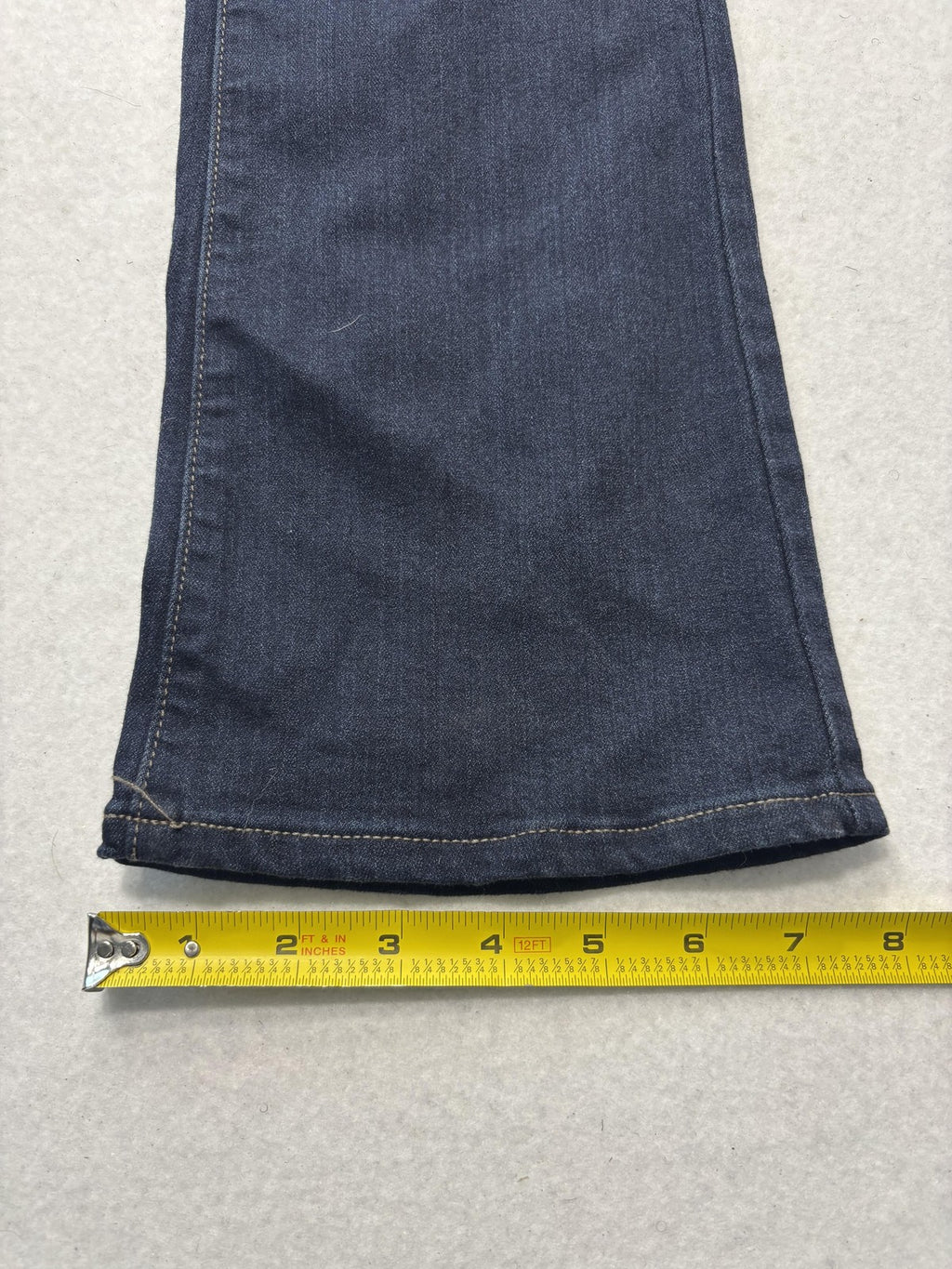 Paige Manhattan Jeans Womens 24 Blue Dark Wash Mid Rise Slim Boot 24x31 Stretch