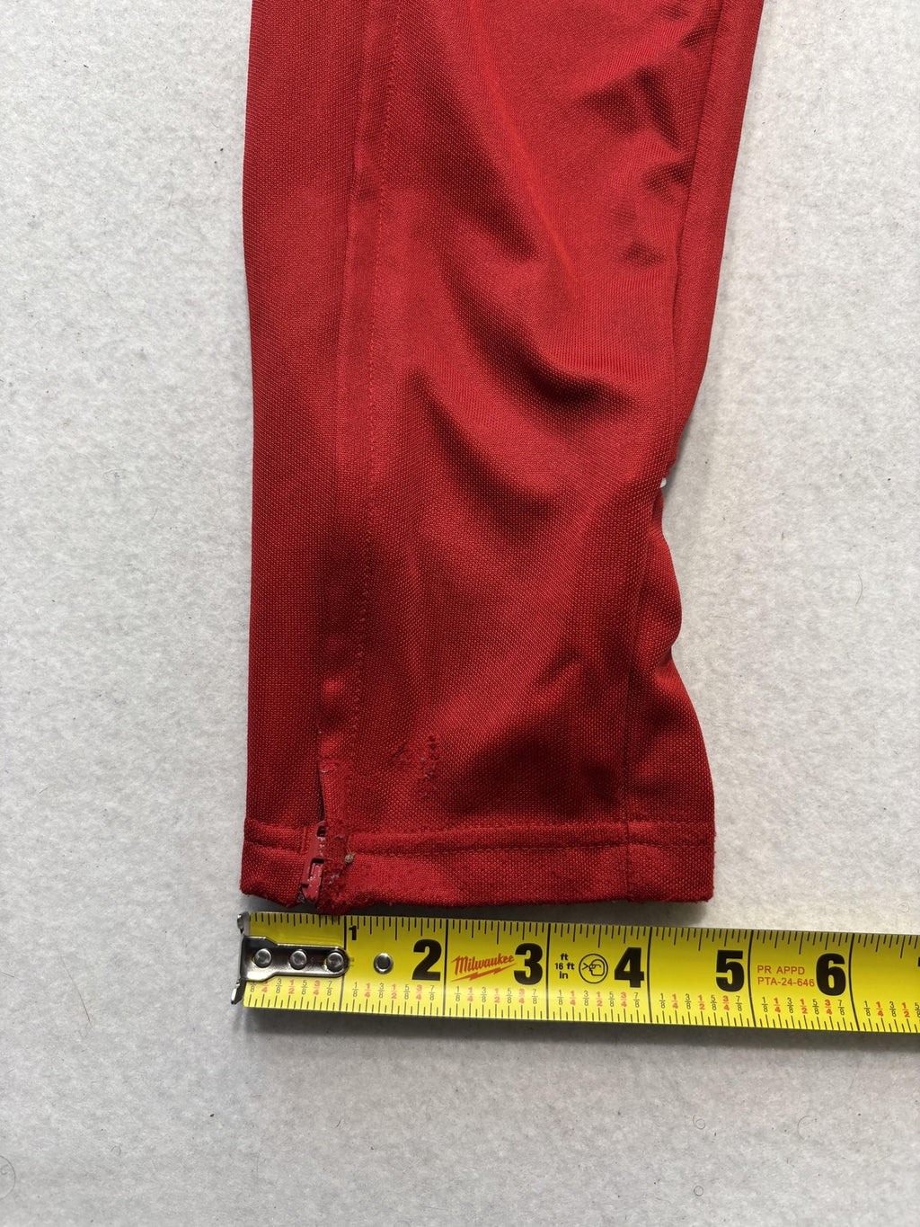 Adidas Track Pants Unisex Kids 13-14Y Red AEROREADY Ankle Zip 3 Stripe Soccer