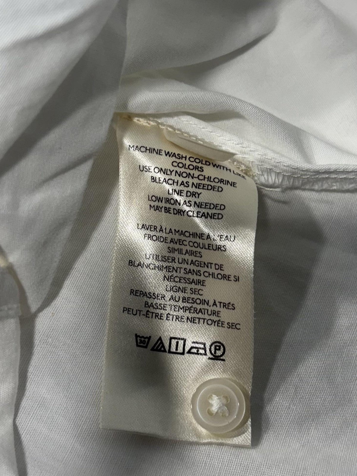 Maeve Shirt Dress Womens Medium White Collared Button Front Cotton Anthropologie