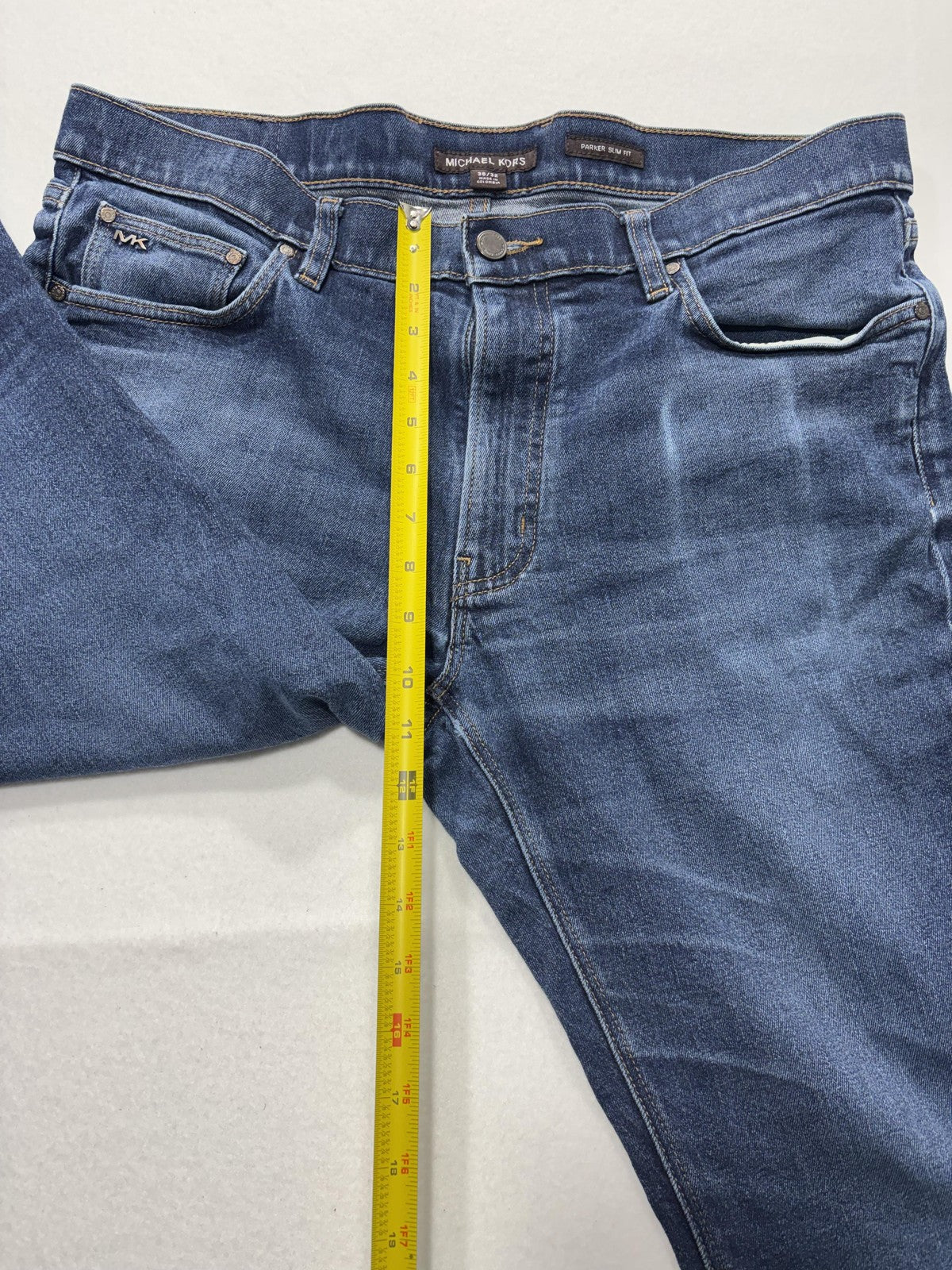 Michael Kors Parker Slim Fit Jeans Mens 36x32 Blue Medium Straight Leg Denim