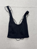 FP Movement Sports Bra Womens XS Black Strappy Crossback Crop Top Athletic Yoga