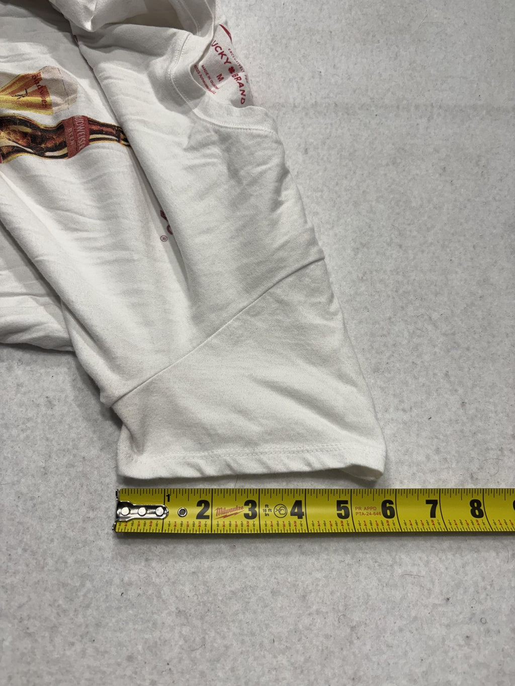 Lucky Brand Shirt Womens Medium White Budweiser Beer Graphic Crew Neck Tee