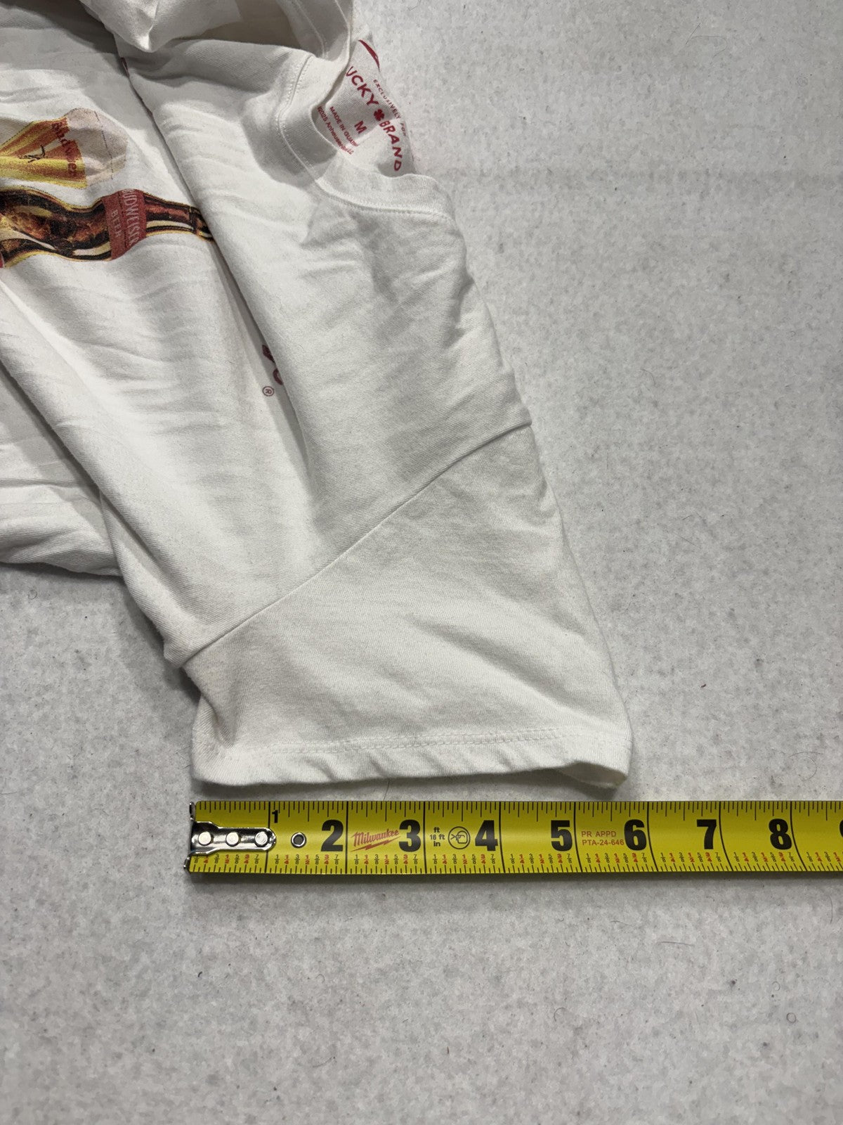 Lucky Brand Shirt Womens Medium White Budweiser Beer Graphic Crew Neck Tee