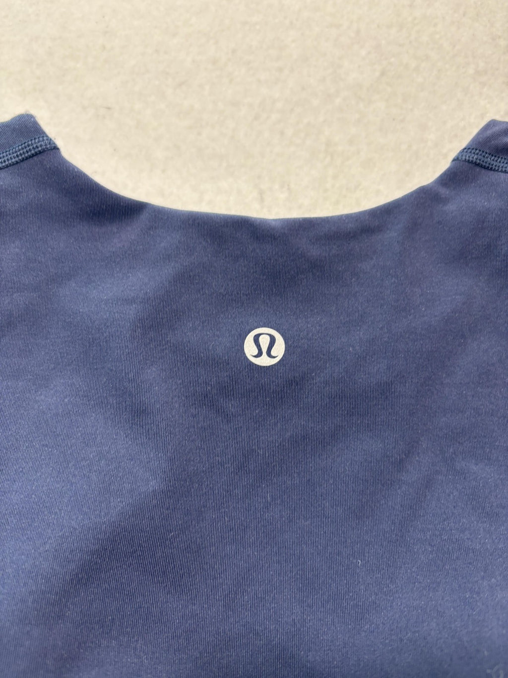 Lululemon Sports Bra Womens 10 Blue Gray Yellow Colorblock Medium Support