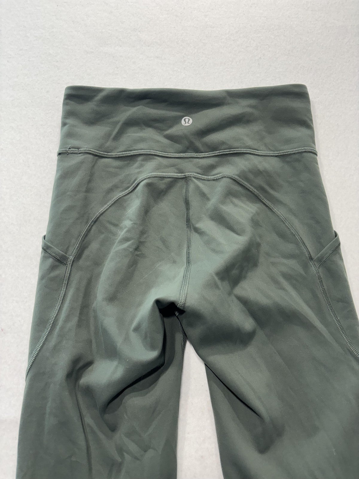 Lululemon Leggings Womens 4 Green High Rise Pocket Ankle Yoga Athletic