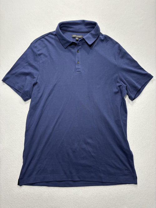 Banana Republic Polo Shirt Mens Large Blue Short Sleeve Jersey Regular Fit