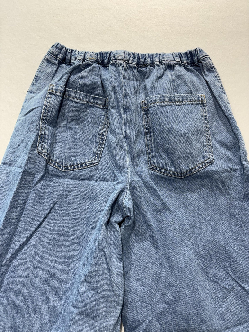 Zara Jeans Mens 30x30 Blue Medium Wash Relaxed Straight Elastic Waist Denim
