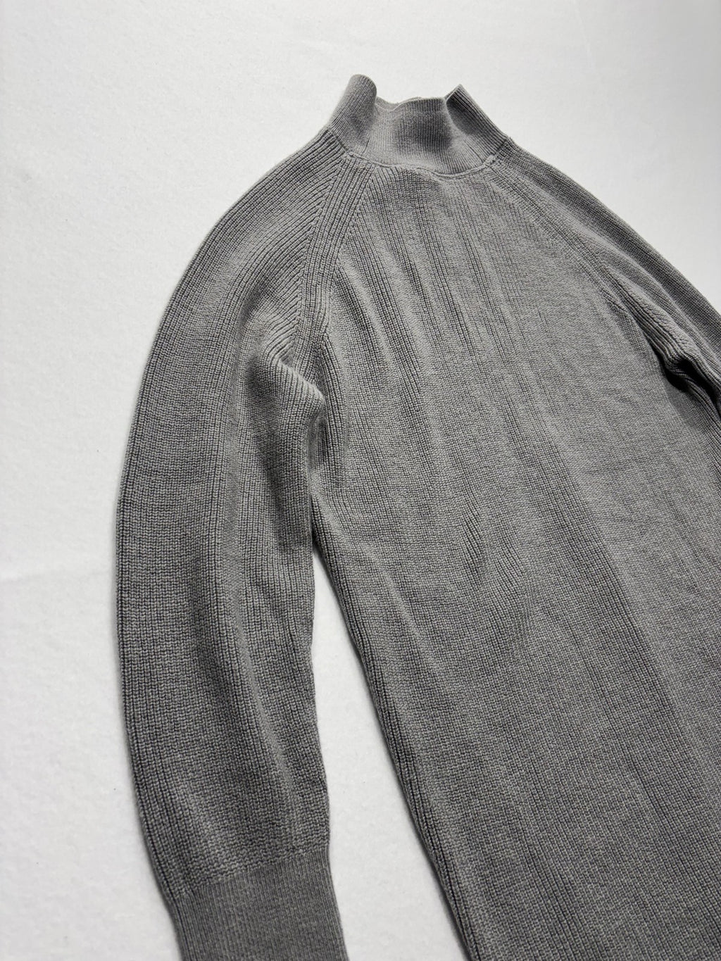 Lululemon Athletica Sweater Womens 2 Gray Mock Neck Long Sleeve Tunic Knit Slim