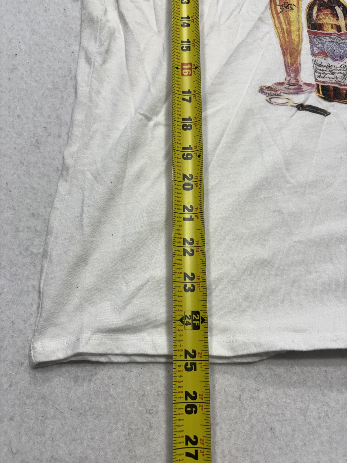 Lucky Brand Shirt Womens Medium White Budweiser Beer Graphic Crew Neck Tee