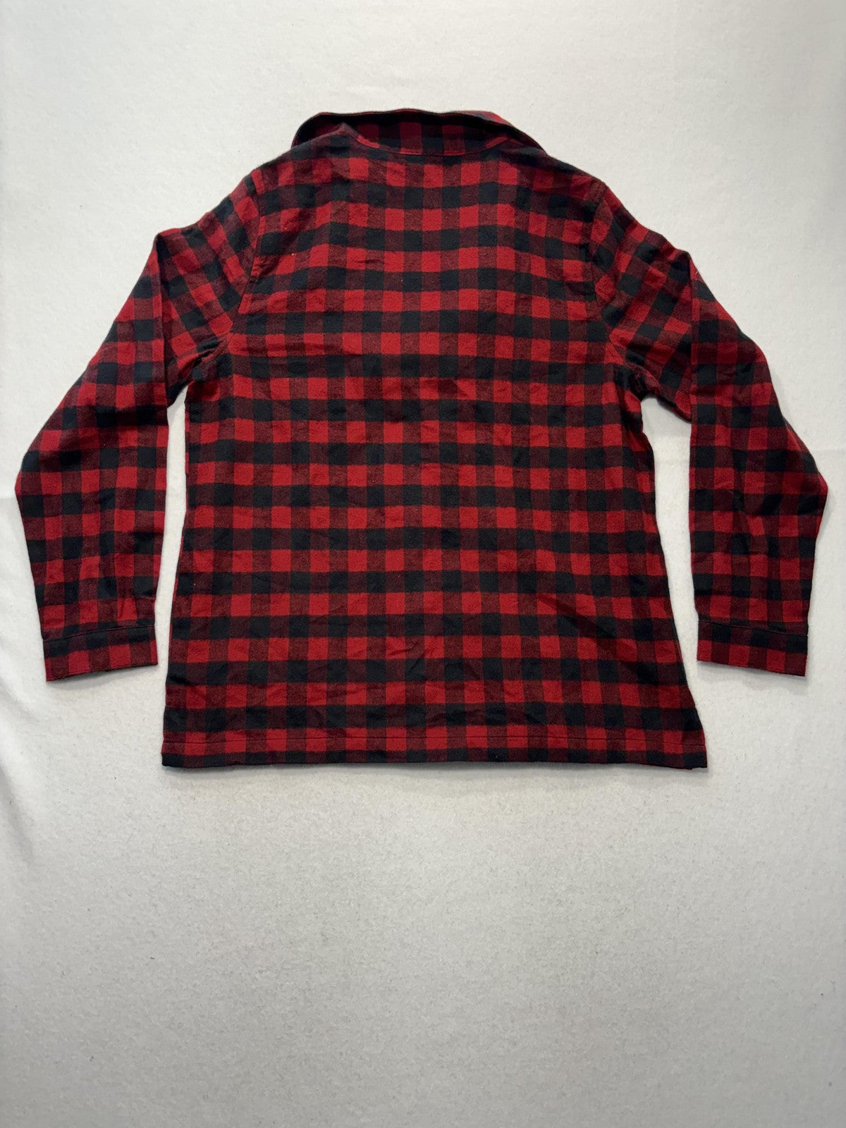 L.L. Bean Shirt Mens Medium Red Plaid Flannel Long Sleeve Button Up Casual