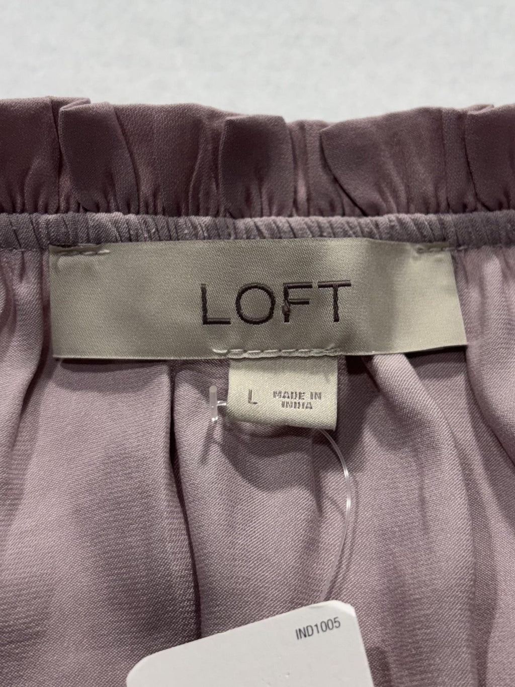 LOFT Dress Womens Large Pink V Neck Ruffle Sleeveless Shift Knee Length