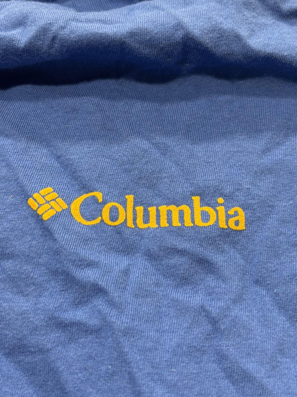 Columbia Shirt Mens Medium Blue Desert Cactus Graphic Tee Cotton Outdoor Hiking