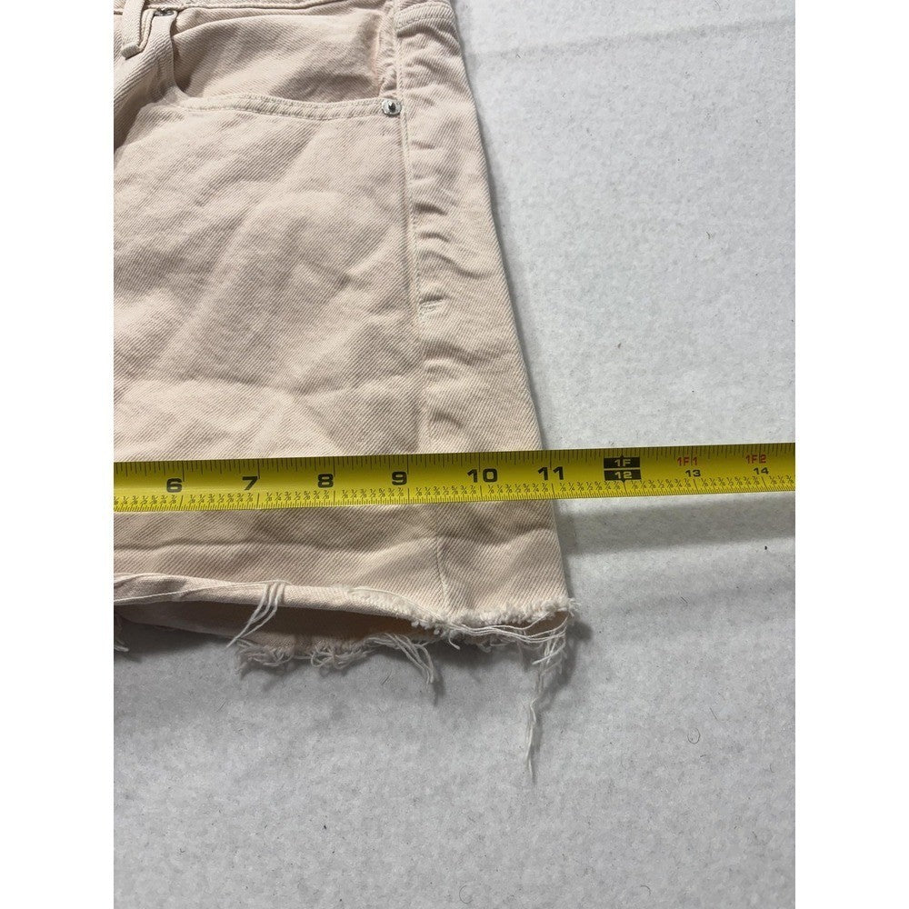 FRAME Shorts Womens 27 Beige Le Super High Short Cut Off Raw Hem Denim Summer