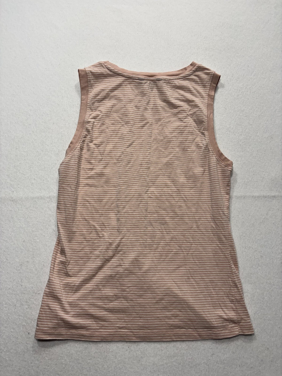 Banana Republic Tank Top Womens S Pink Stripe Jersey Basic Summer Casual