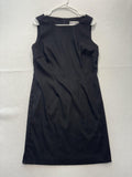 Danny & Nicole Dress Womens 10 Black Boat Neck Sleeveless Sheath Knee Length