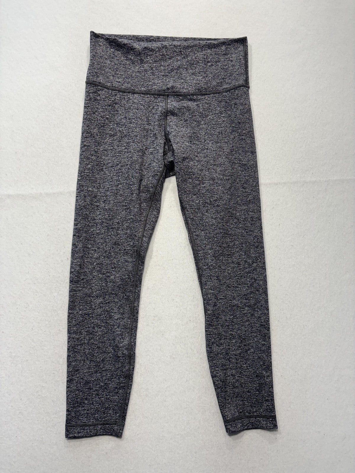 Lululemon Leggings Womens 10 Gray High Rise 25" Inseam Ankle Yoga Stretch Active
