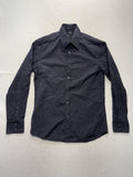 Theory Dress Shirt Mens Small Gray Striped 100% Cotton Long Sleeve Button Up