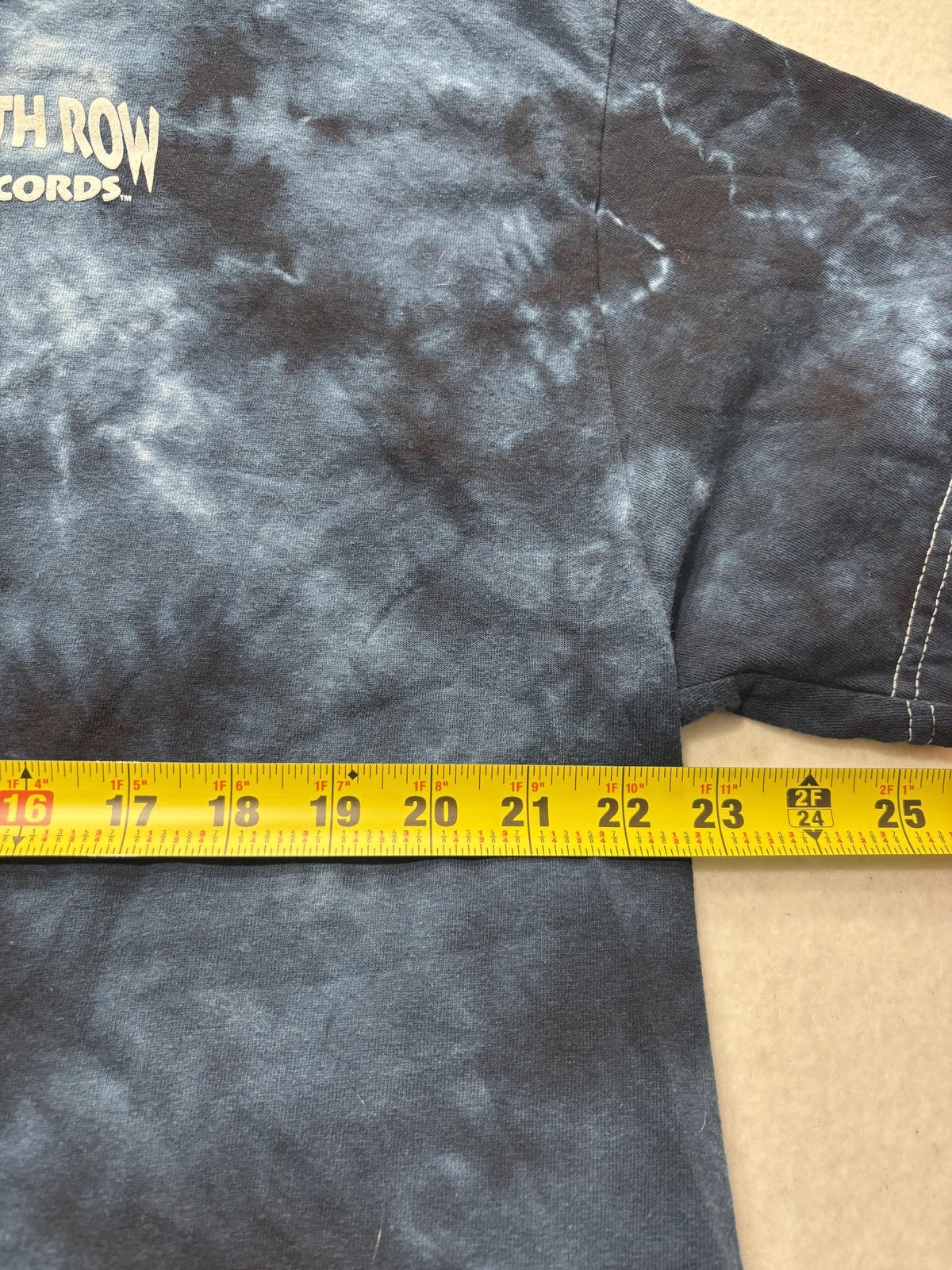 Death Row Records Shirt Mens XL Blue Tie Dye Logo Graphic Tee Hip Hop Rap