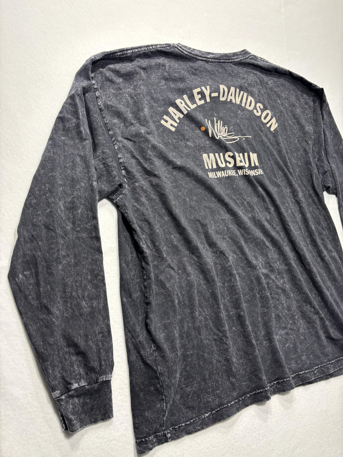 Harley-Davidson Shirt Mens 3XL Black Willie G Peace Graphic Long Sleeve Museum