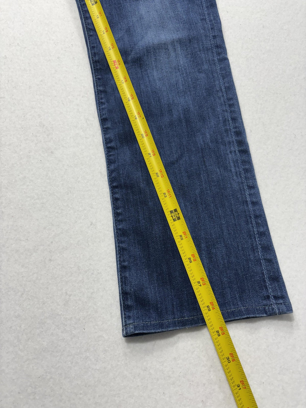 7 For All Mankind Slimmy Jeans Mens 30x31 Blue Slim Straight Stretch Denim Luxe