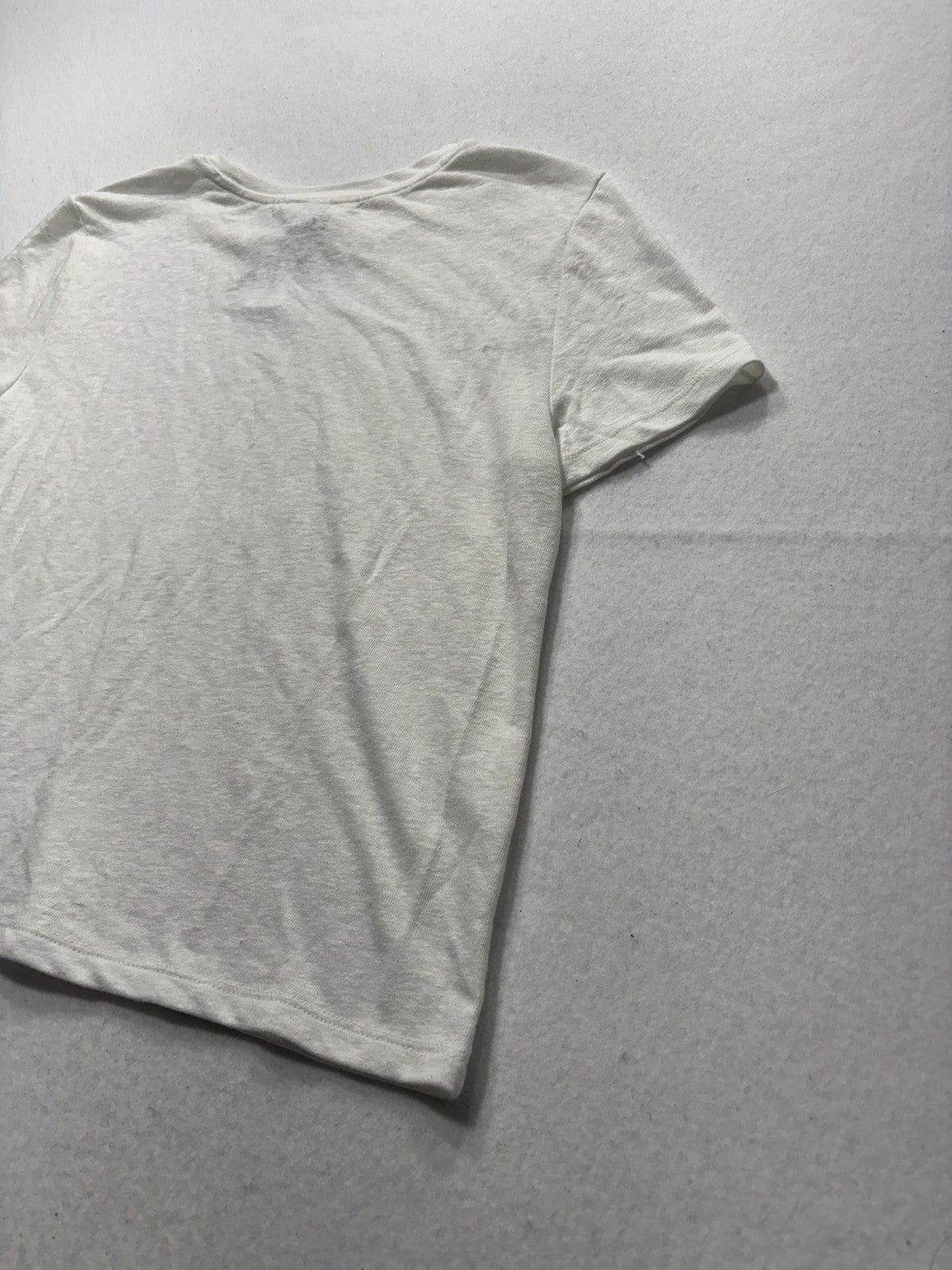Banana Republic Shirt Womens Small White Linen Blend Crew Neck Short Sleeve Tee