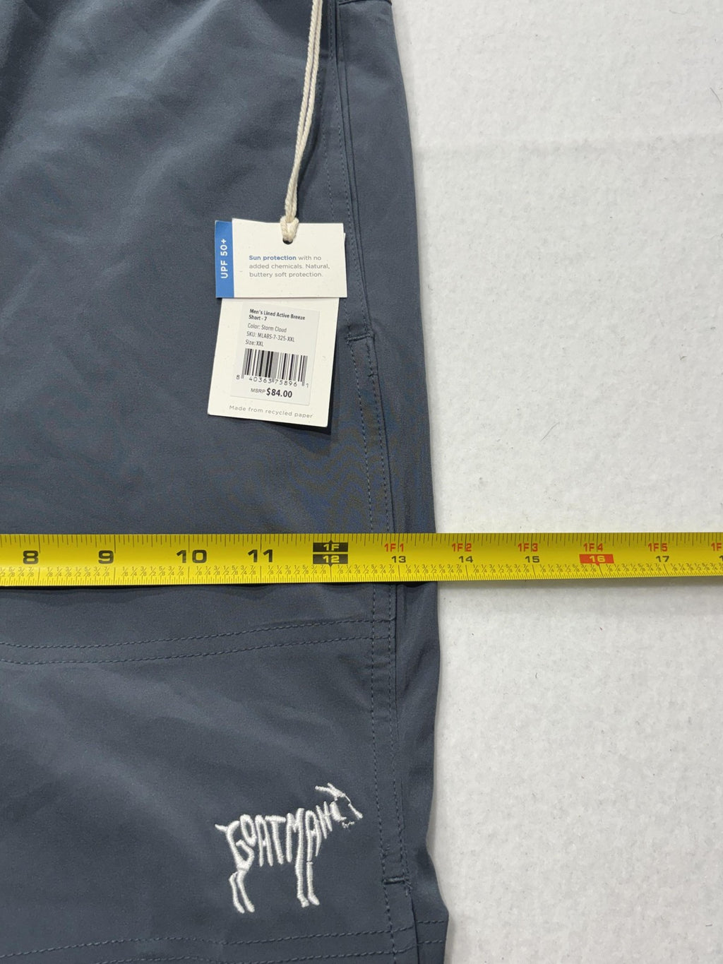 Free Fly Shorts Mens 2XL Gray 7" Inseam Breeze Active Lined UPF 50 Running