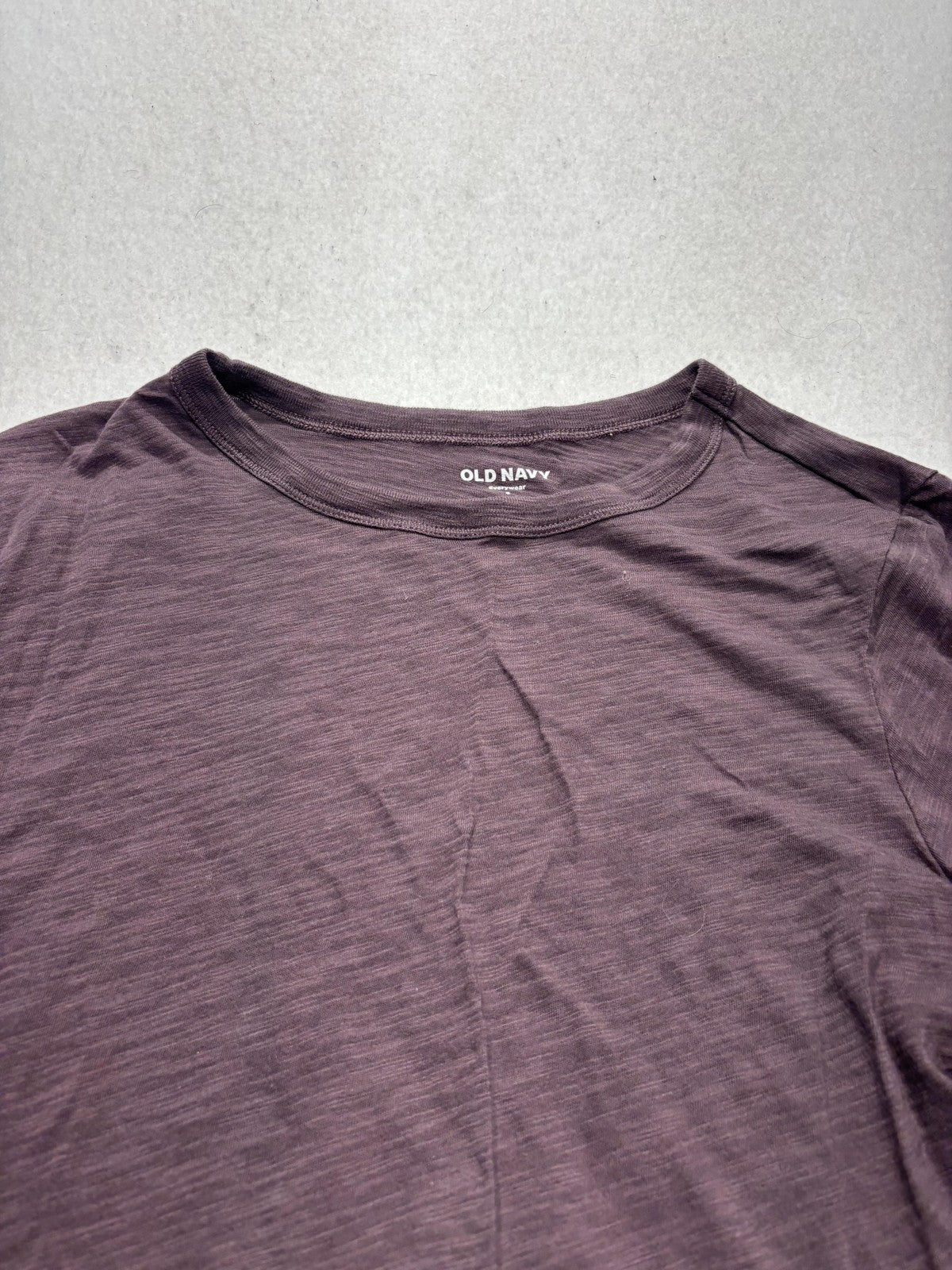 Old Navy Everywear Shirt Womens Small Purple Crew Neck Short Sleeve Tee Casual