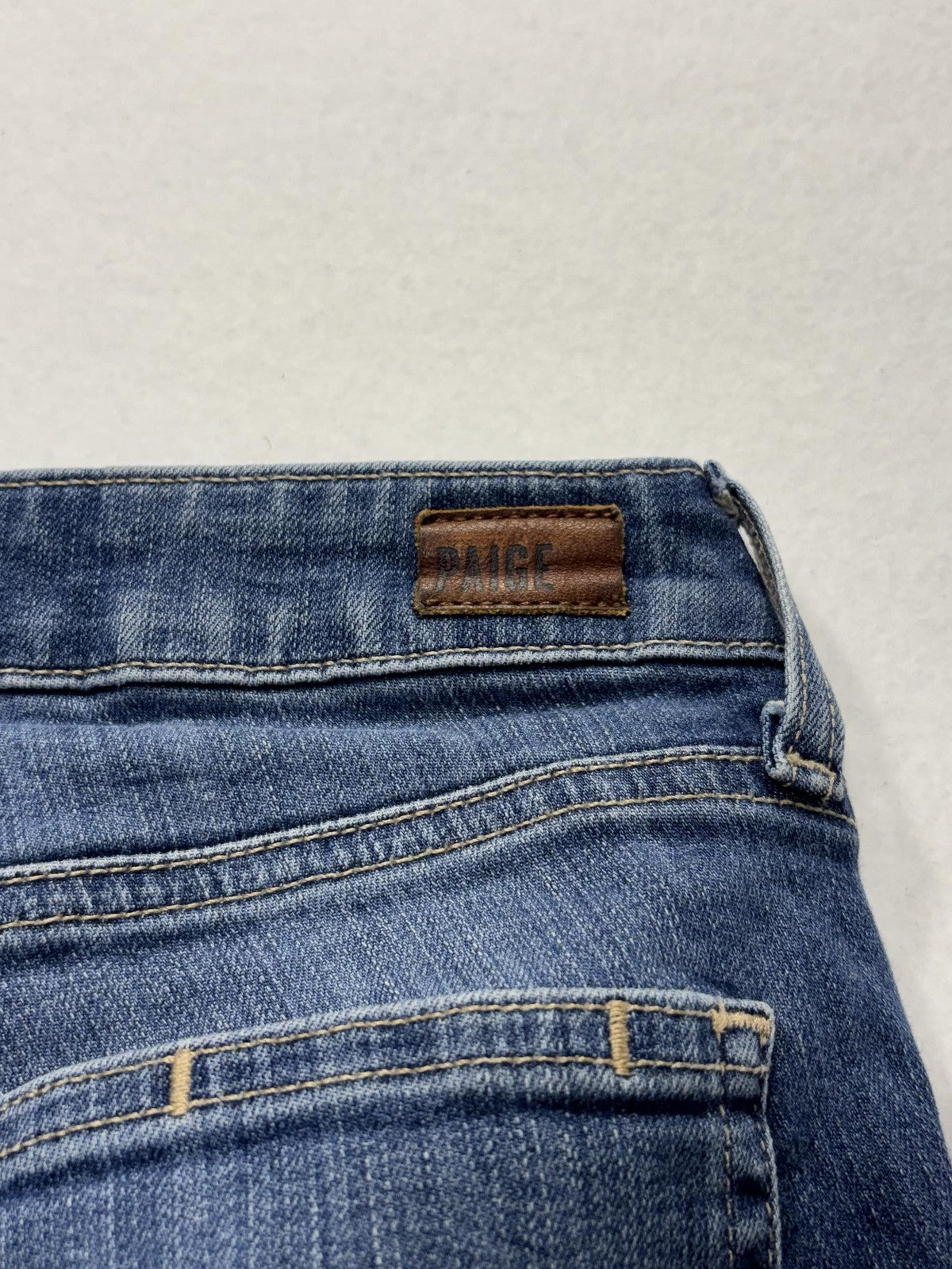 Paige Verdugo Ultra Skinny Jeans Womens 27 Blue Distressed 28x28.5 Stretch
