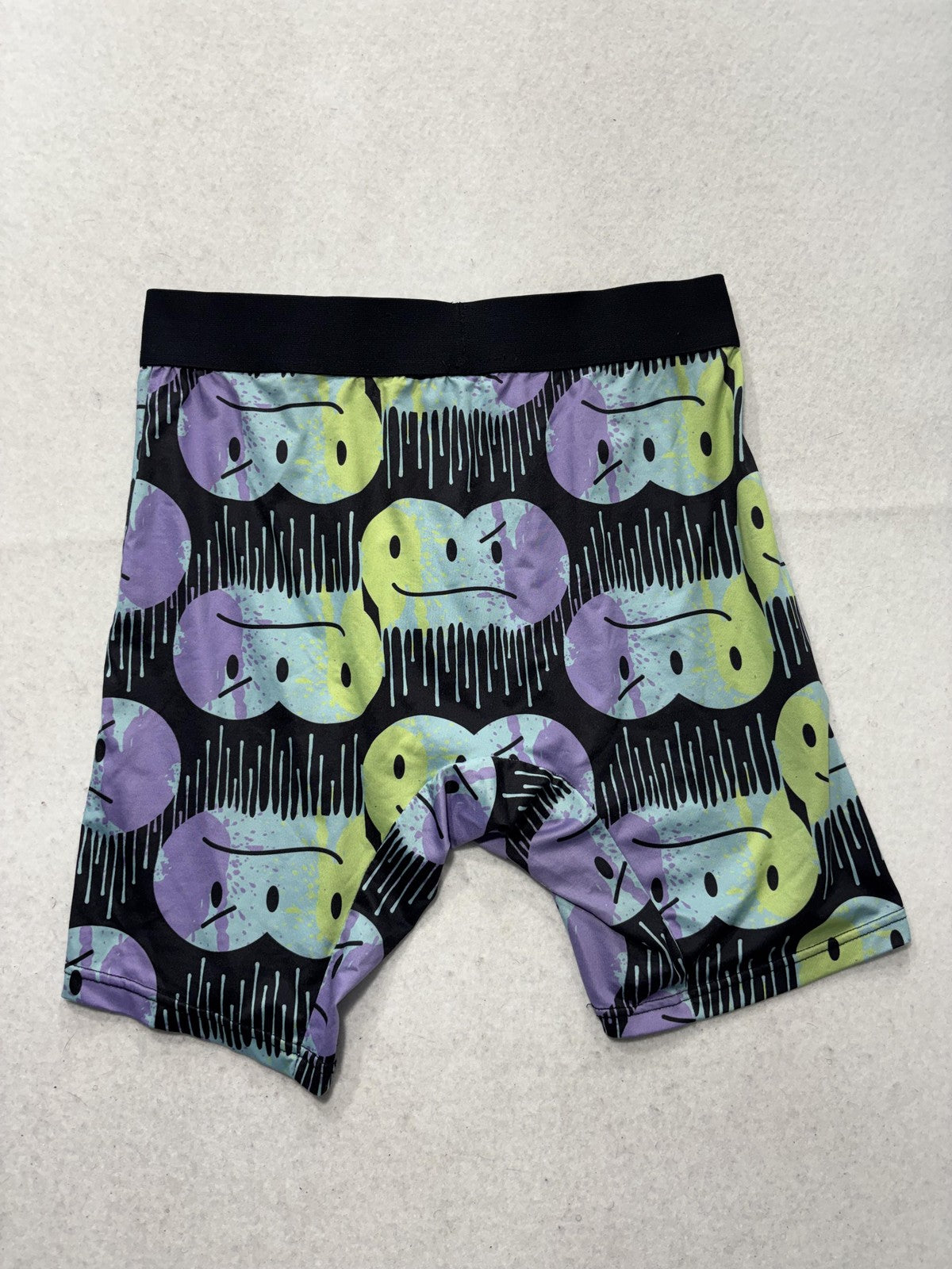 Rue21 Boxer Briefs Mens Medium Multicolor Drip Smiley Face Graphic Print Stretch