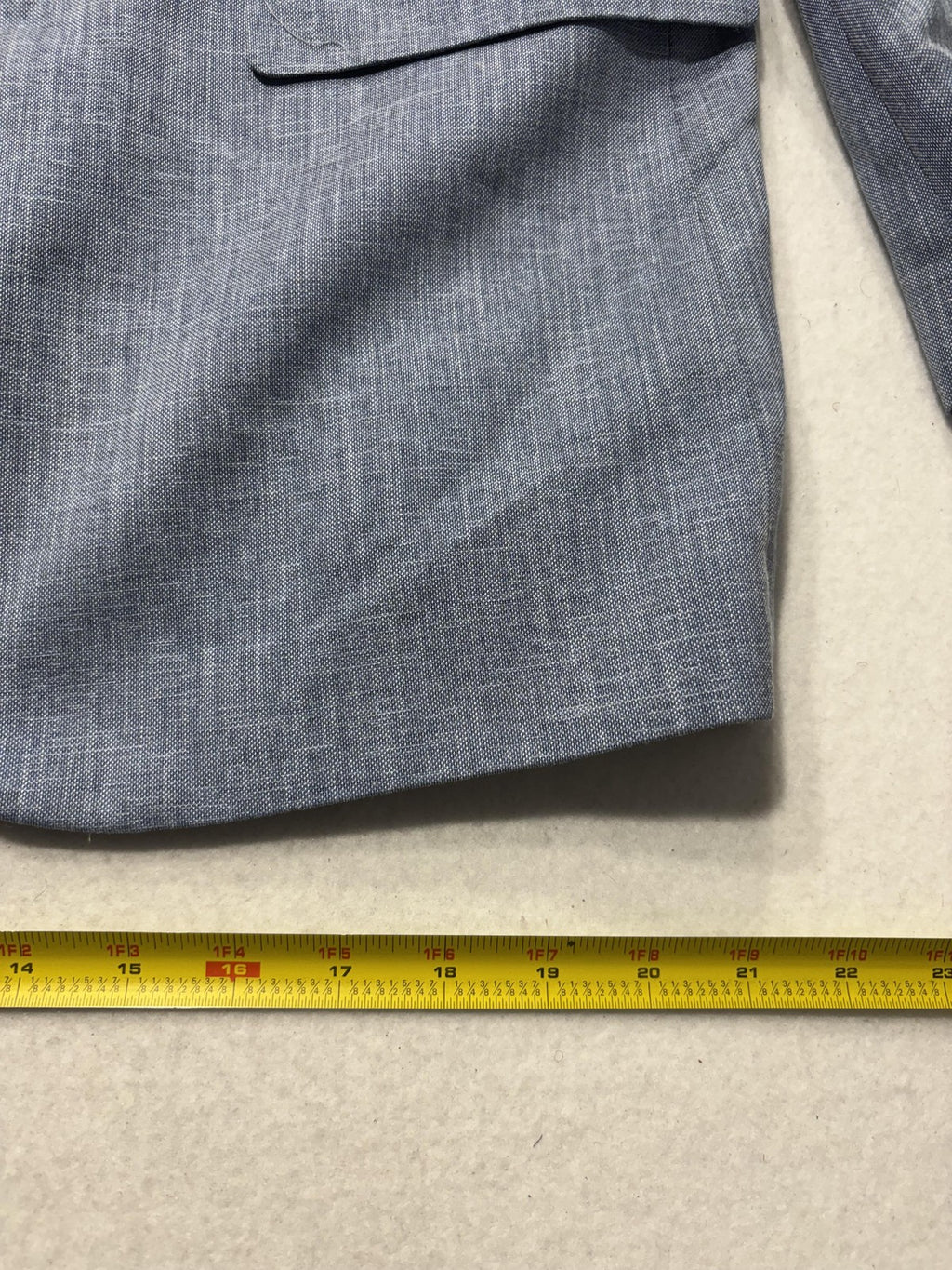 Bocaccio Uomo Sport Coat Mens 44 Blue Stretch Two Button Blazer Notch Lapel