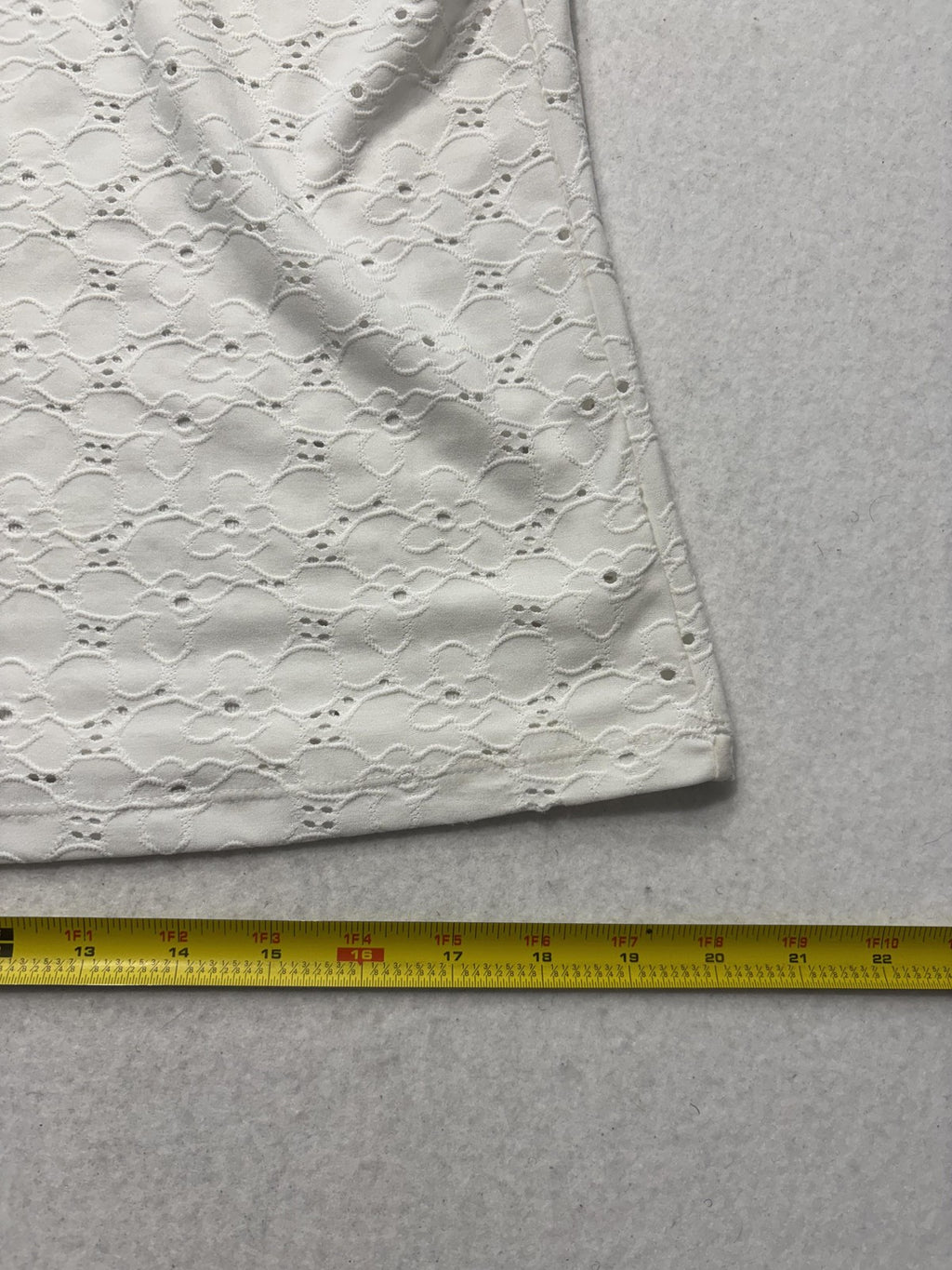 MICHAEL Michael Kors Blouse Womens Medium White V Neck Flutter Sleeve Lace Top