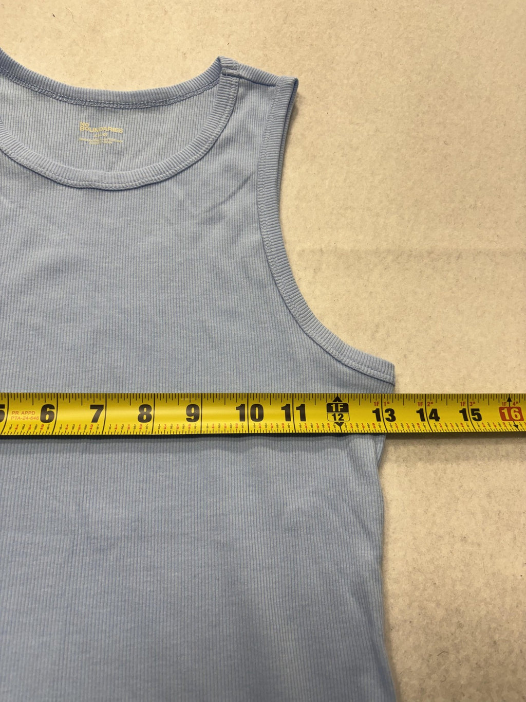 No Boundaries Tank Top Juniors S Blue Round Neck Ribbed Knit Basic Stretch 3R584