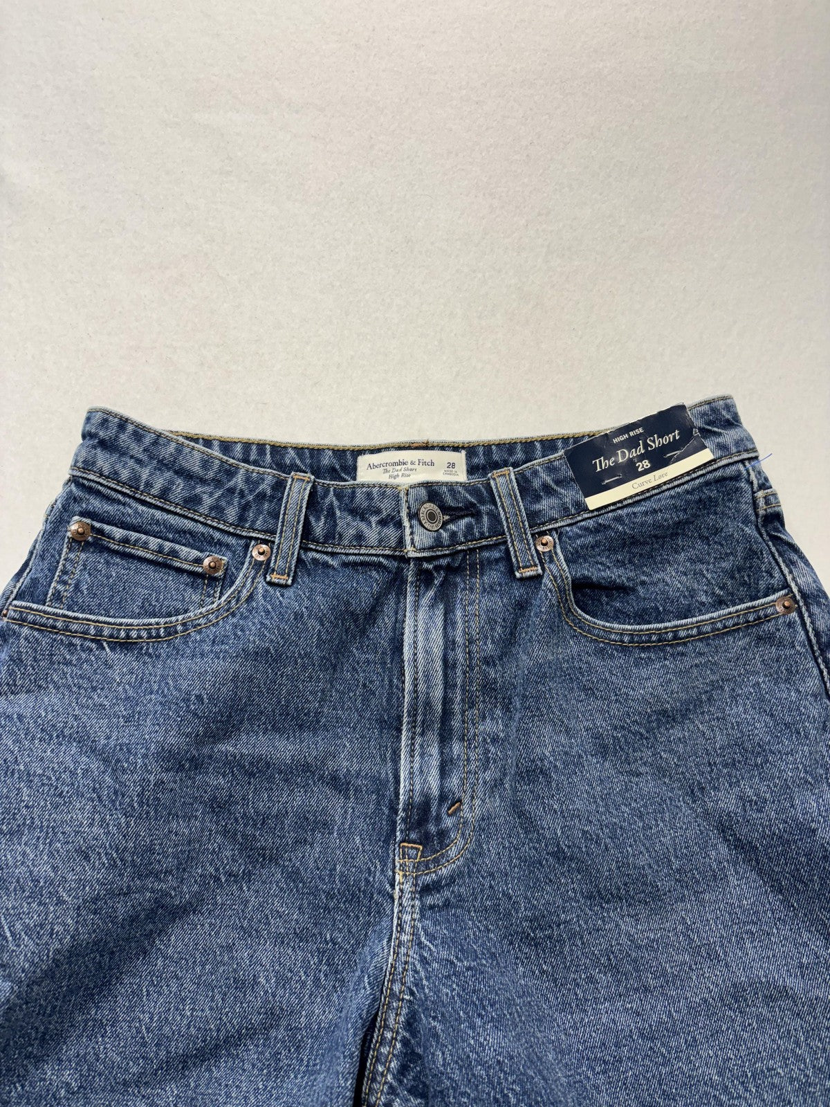 Abercrombie & Fitch Shorts Womens 28 The Dad Short High Rise Denim Curve Love
