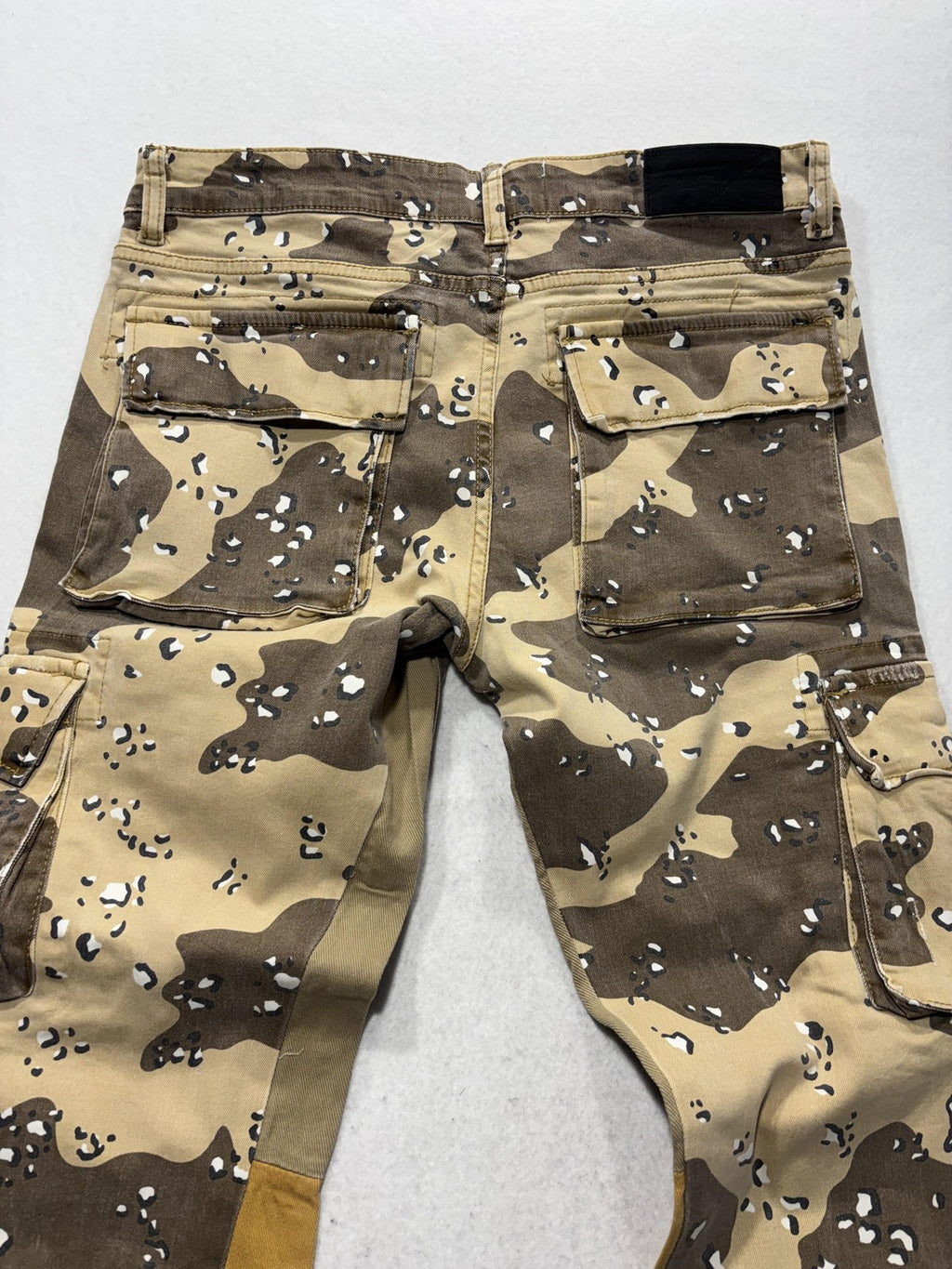 Rockstar Original Black Label Cargo Pants Mens 33x33 Brown Camo Flare Denim
