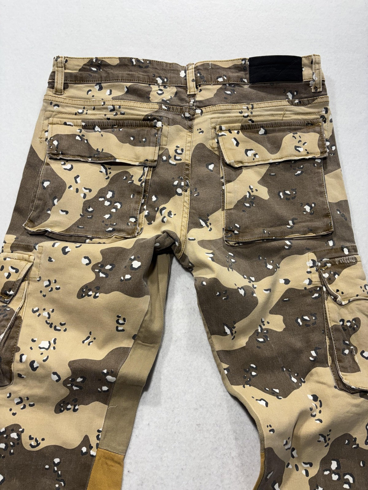 Rockstar Original Black Label Cargo Pants Mens 33x33 Brown Camo Flare Denim