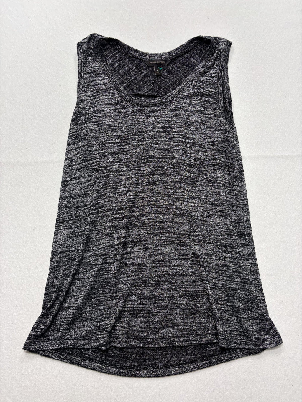 Banana Republic Tank Top Womens S Gray Scoop Neck Pleat Back Jersey Relaxed