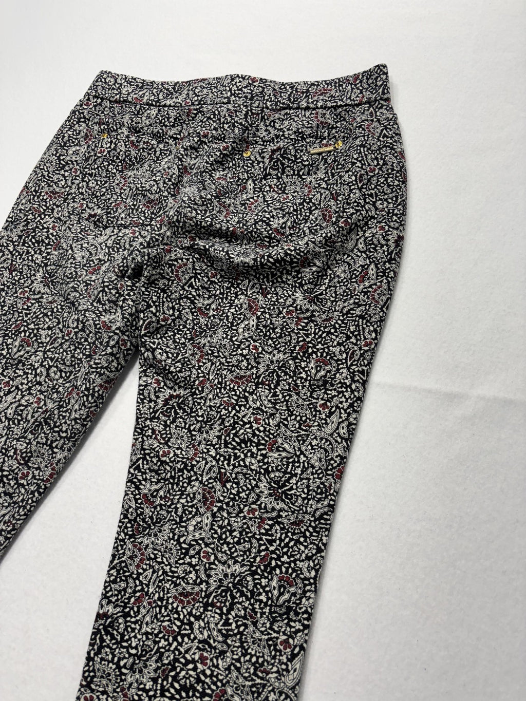 MICHAEL Michael Kors Pants Womens Large Black Paisley Jegging Pull On Stretch