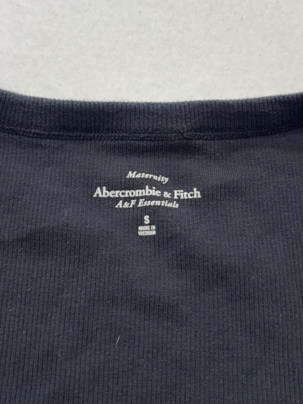 Abercrombie & Fitch Tank Womens Small Black Ribbed Knit Scoop Neck Maternity